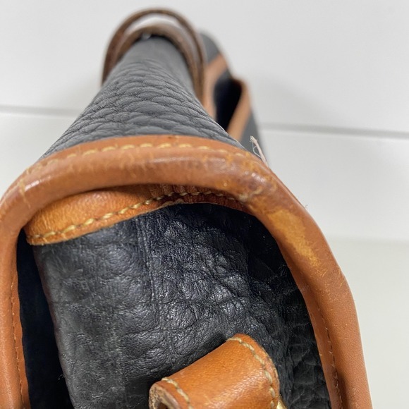 Vintage‎ Dooney & Bourke Bag Womens Black Brown Leather Crossbody Purse USA 90s - Picture 11 of 16